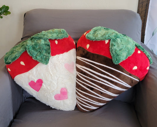 Cuddle Covered Strawberries Pillow Pattern